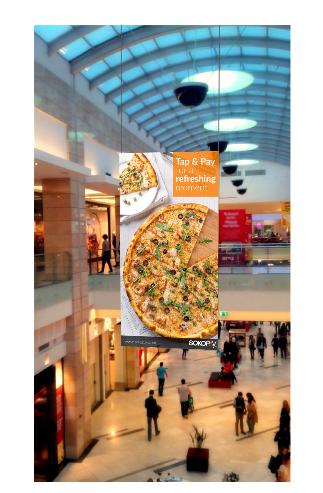 SokoPay Tap and Pay campaign in a shopping centre